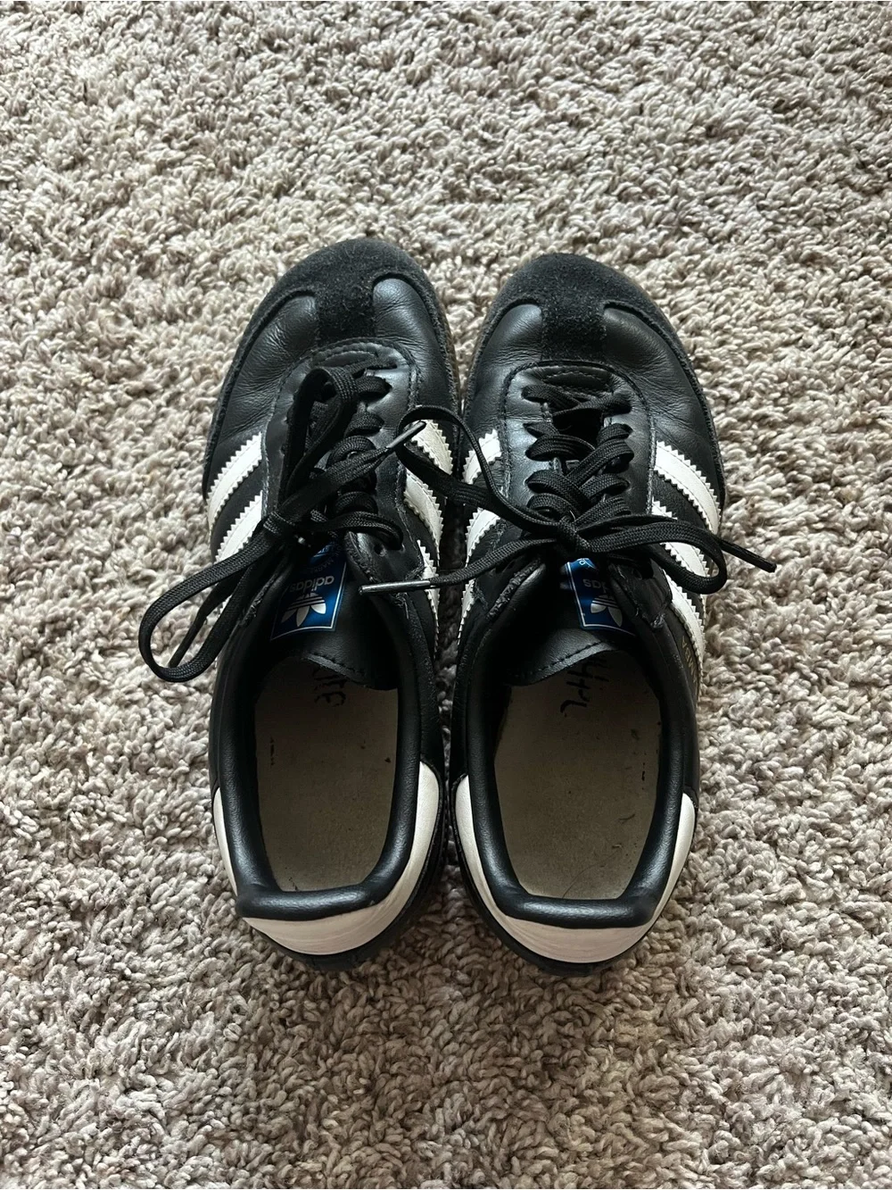 Adidas Boys Kids Samba OG Classic Black White Gum Sneakers Size 3Y Youth